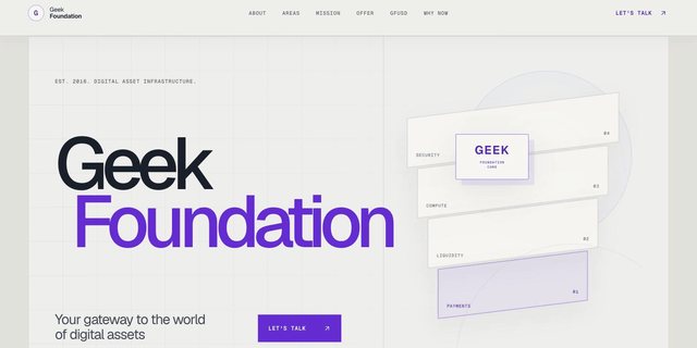 Geek Foundation website homepage