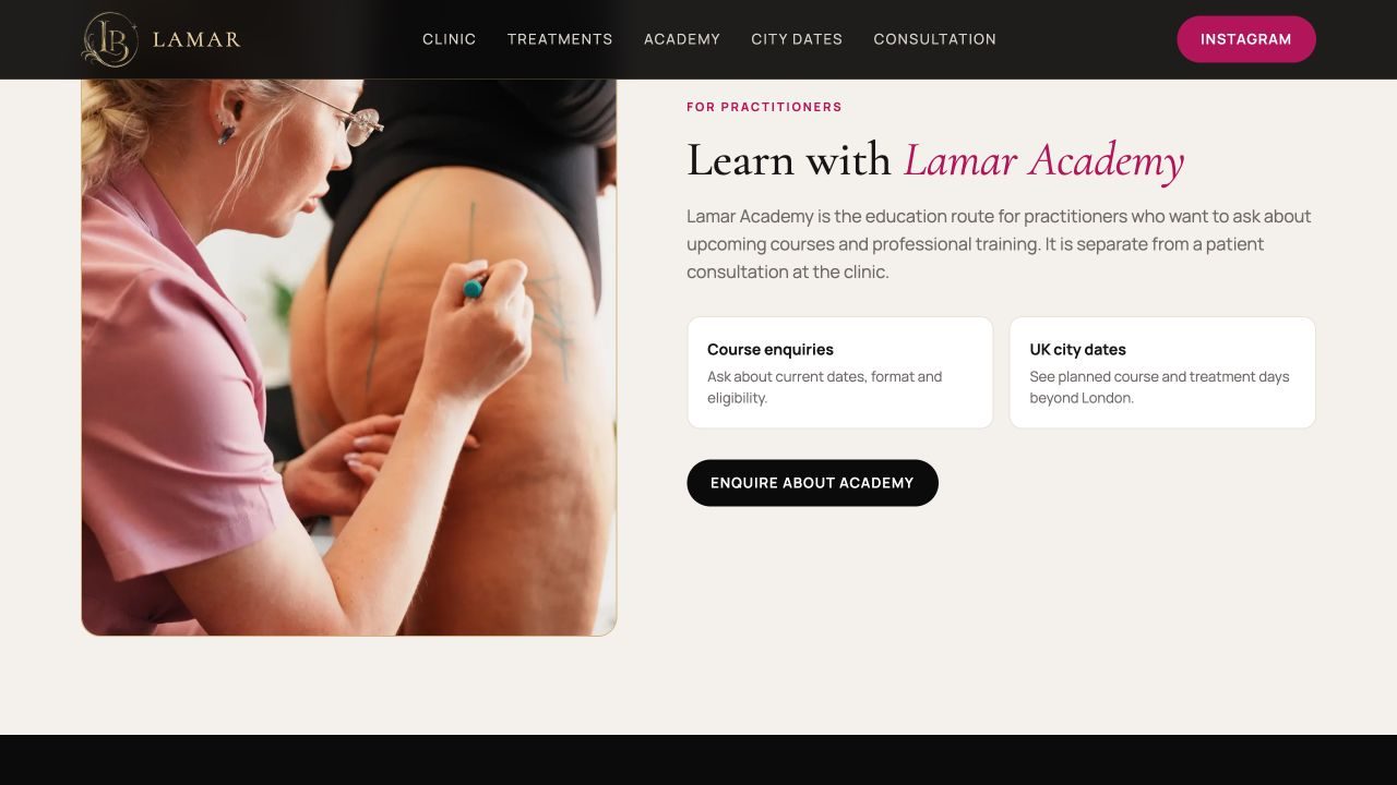 Lamar Academy professional training section.